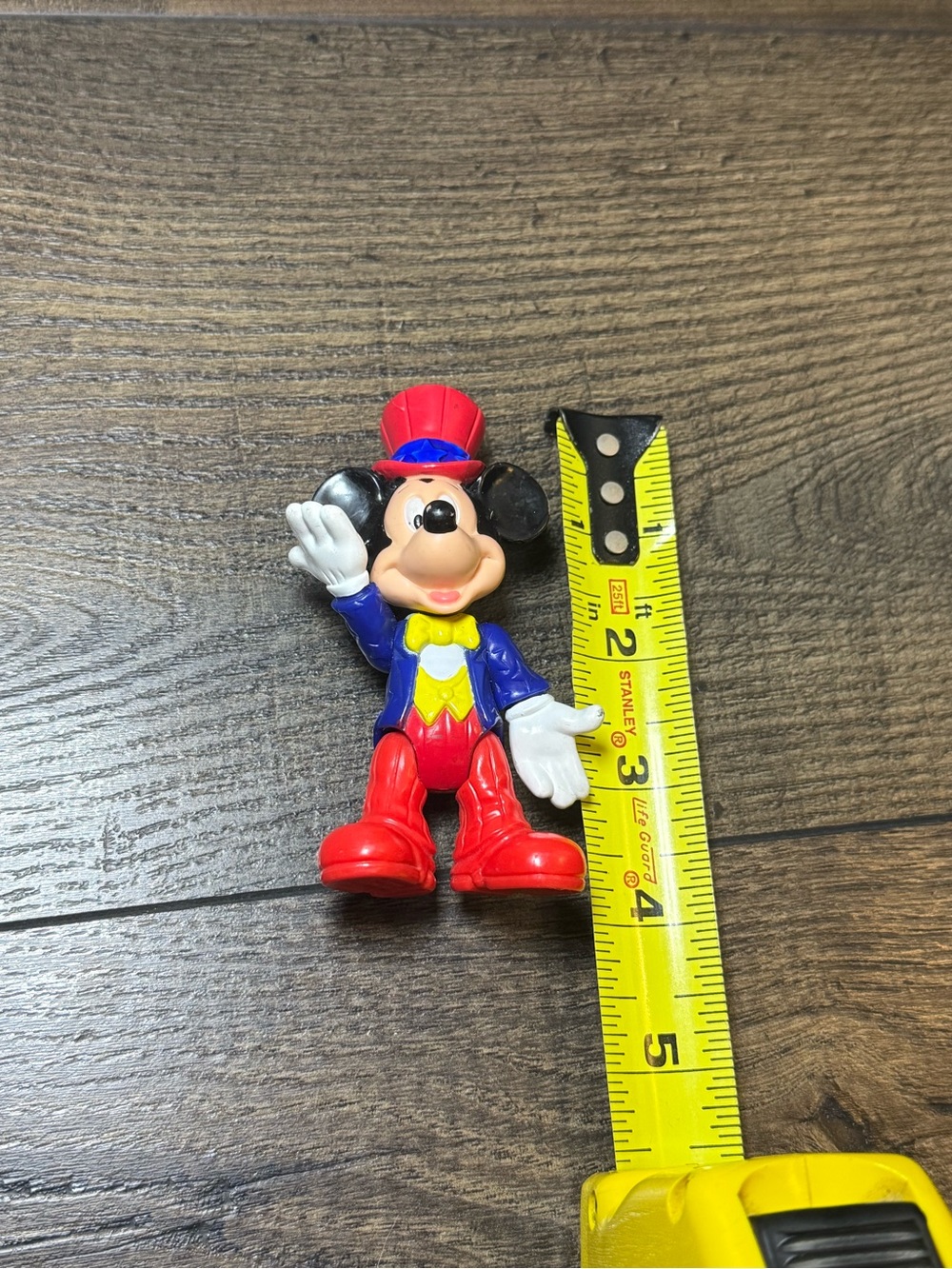 Disney Epcot Mickey Mouse 4" Posable Plastic Figure Red White & Blue w/ Top Hat - Picture 6 of 6